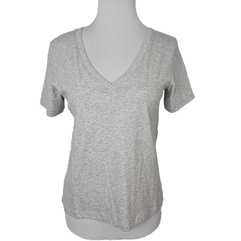 Bombas Gray V-neck Short Sleeve‎ T-shirt Women's XS